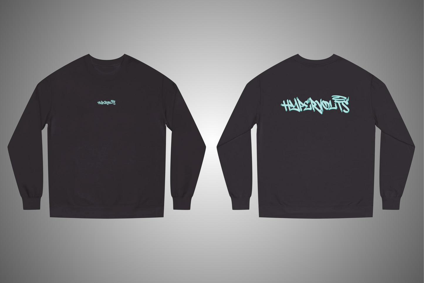 Hypervolts Black Crew Neck